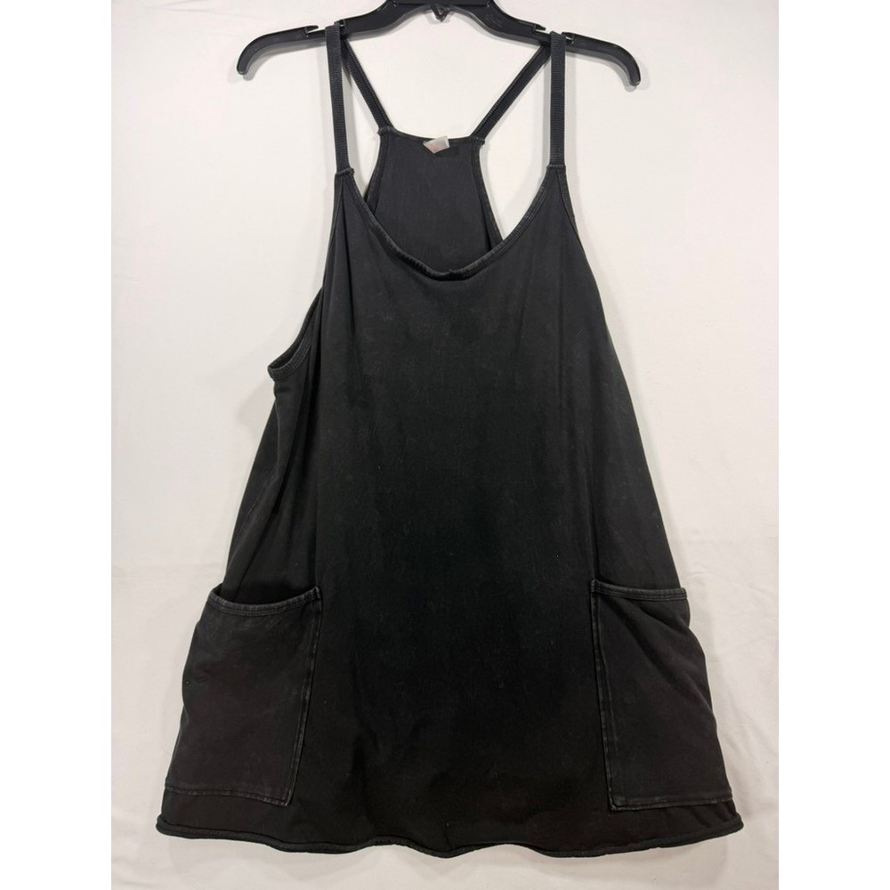 Free People Movement Hot Shot Mini Dress Women S Black Racerback Pockets