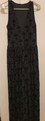 New Black Milk Burned Velvet Maxi Dress L sleeveless floral museum goth witchy