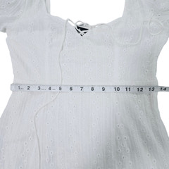 LULUS Rapunzel White Eyelet Lace Mini Dress Medium