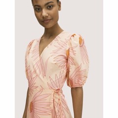 Kate Spade Falling Flowers Wrap Dress Size 10 Cotton MSRP $378