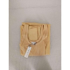 Nine Britton Mustard Yellow Ribbed Mixed Media Maxi Dress NWT Fits S/M