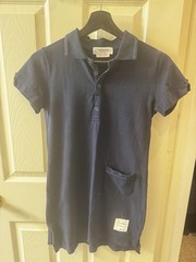 Thom Browne Cotton Piqué Polo Dress Navy Size 1 Great Condition