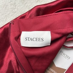 Stacees Burgundy Satin Bodycon Mini Dress Size 10 NWT Lace Up Back Party Evening