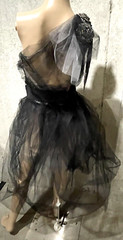 Vera Wang Runway Tulle Crystal Embellished Couture Cocktail Dress EU 42 / US 6 8