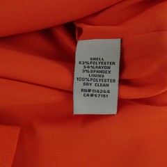 Eliza J Dress Womens 2 Orange Sleeveless Crepe Popover Sheath Stretch Lined