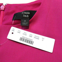 NWT J.Crew Resume Sheath in Crisp Begonia Pink Stretch Wool Dress 0 $188