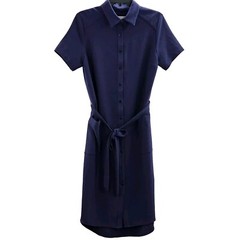 Rachel Parcell Navy Blue Peacoat Collared Button Short Sleeve Shirt Dress Sz S