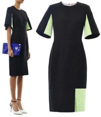 Roksanda Ilincic Dress 10 Color Block Green Black Ryedale Women’s