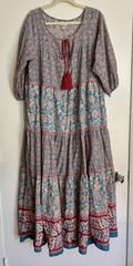 Natural Life Women&rsquo;s Cotton Floral Maxi Boho, Cottage Core, Festival, Sz L