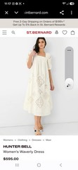 Hunter Bell Waverly White Eyelet Embroidered Square Neck Midi Dress XS