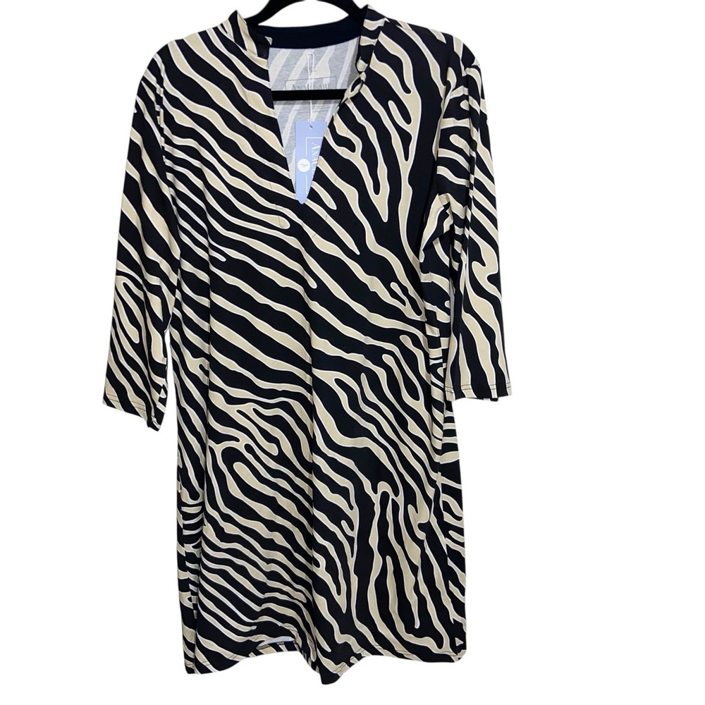 Ana Clare Dress Womens XXL Resortwear Beach Swimsuit Coverup Boho Animal Print