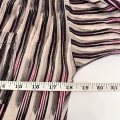 Presley Skye 100% Silk Dress Women S Long Sleeves Belted Pocket Stripes NO BELT