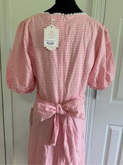 NWT Ivy City Co Hannah Pink Gingham Dress Size 14 Cottagecore Puff Sleeve modest
