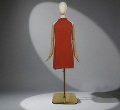 Celine Silk Dress Mini Red Size 36