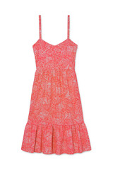 PEP – Women&rsquo;s Sundress Printed Sleeveless Midi Dress – Medium – Orange Coral