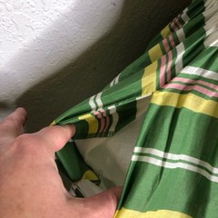 Boden green white yellow pink striped sleeveless fit flare dress size 8R