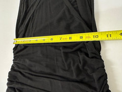 Go Couture Dress Ruched Bodycon Racerback Made in USA Black size Small