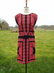 Smart Black & Multi Mix Print Sleeveless Fully Lined Dress MONSOON Size 16