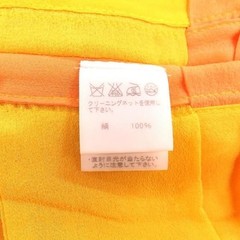 spc ISSEY MIYAKE One Piece 2 Yellow Orange Silk Made in Japan Ladies 865281