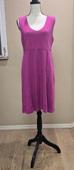 Horny Toad sz L purple dress stretch sleeveless hem pocket