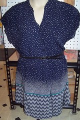 NEW Target Plus Size Belted Dress Tunic Navy Blue Green 1x 2x 3x