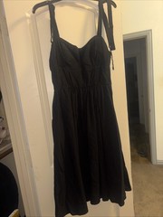 Black Spaghetti Strap Maxi Dress Bodice Lauren Conrad Size L With Pockets