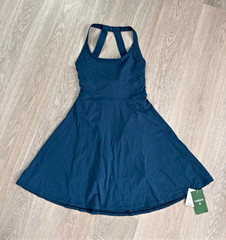 Halara SoftlyZero Airy Backless Fit & Flare Active Dress w/ Pockets Blue S