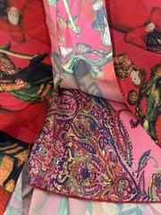 Boho Red Multicolor Embroidered Layered Maxi Dress Paisley