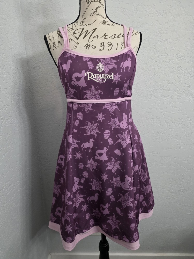 Boxlunch Disney Tangle Rapunzel Active Dress W Shorts Pockets Adjustable Straps