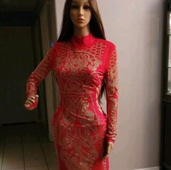 Sexy Party Studded Red Dress