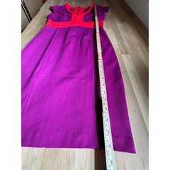 Narciso Rodriguez Purple Red Colorblock Cap Sleeve Pencil Dress Women&rsquo;s Size XS