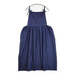 ina Waist-switched denim apron camisole dress 251124 dress Navy 6-0224M♪