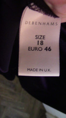 Debenhams size 18 deep purple velvet dress full length