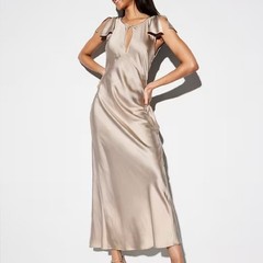 NWOT OLD NAVY The Occasion by Old Navy Flutter-Sleeve Keyhole Satin Maxi Dress