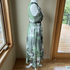 VTG Y2K Abercrombie & Fitch Dress M Sheer Midi Butterflies Fairy Whimsical *READ