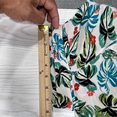Lost + Wander Tropical Monstera Floral Rayon Button Down Dress M/L Vacation