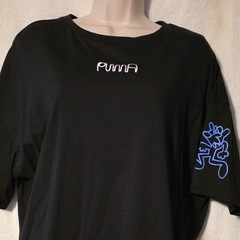 PUMA x Mr Doodle Men&rsquo;s XL Black Short Sleeve Crew Neck Graphic Tee Shirt