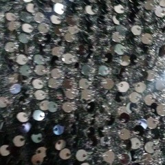 Women’s Black Solid Sequin Sleeveless Spaghetti Strap Knee Length Dress Regular