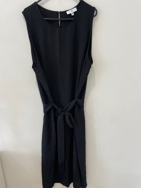 La Redoute Classy Chic LBD Shift Midi Dress Size 20 Draping Belted RRP £44