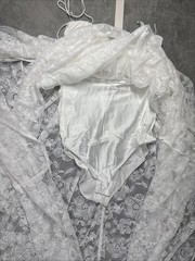 NWT For Love and Lemons Lorena Maxi Dress White Lace Size Small