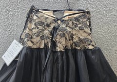 B Darlin Trendy Plus Size Lace Bubble-Hem Dress Juniors 22W Oxford Sleeveles $89