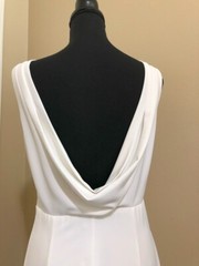 INA White Drape Back Mermaid Hem Dress NWT SizeM