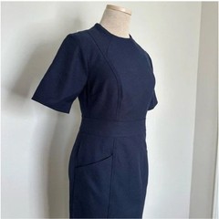 Boden Women&rsquo;s Sheath Dress Short Sleeve Waistbanded Front Slant Pockets Size 4