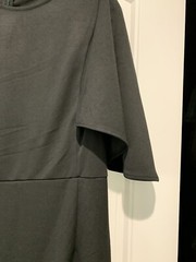 GRACE KARIN Pencil Dress Size XL 3/4 Ruffle Sleeve Slim Business Pencil Black