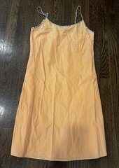 Burberry London Women’s Classic Camisole Midi Orange Dress Size Small