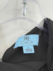 Pre-Owned CeCe Black Size 8 Knee Length Short Sleeve Dress