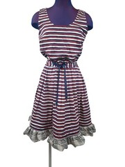 Maison Jules Customized Ruffle A-Line Patriotic Dress Size Large Women&rsquo;s W59