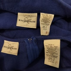 Studio Ease Linen Dress + Jacket Set Outfit Size 8 Women&rsquo;s Two Piece Blue