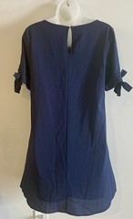 Andree By Unit dress Navy keyhole opening back short sleeve Women’s size Small S
