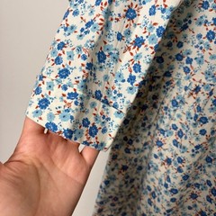 Tuckernuck Bluebell Floral Ditsy Calico Royal Shirt Dress